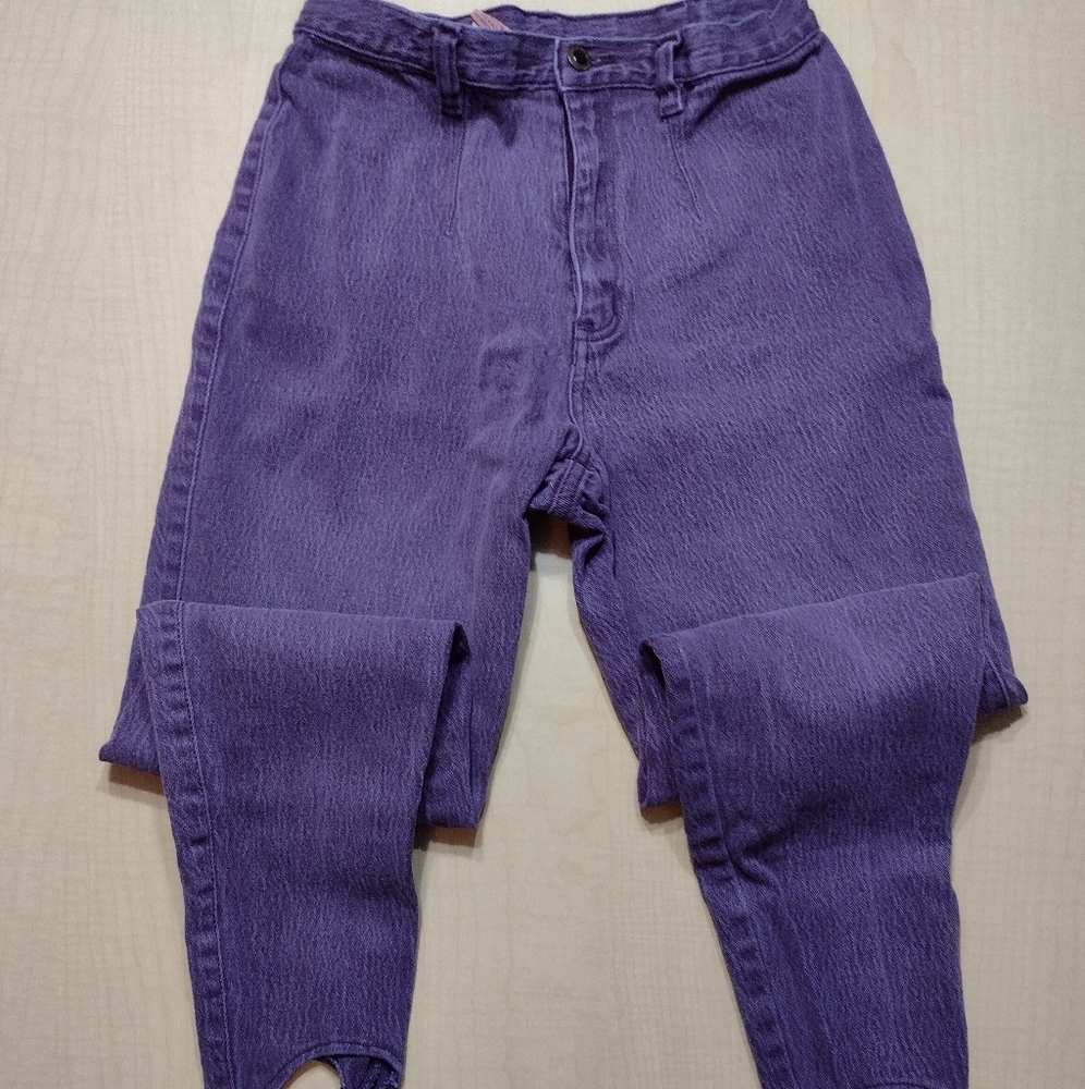 Gitano Vintage 80s Women's Purple Jeans - Picture 4 of 13